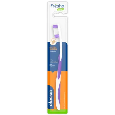 Escova Dental Fresha Classic Media 1 unidade (Cores Sortidas)